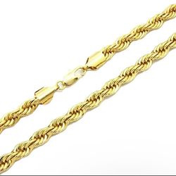 18k Gold Rope Chain 