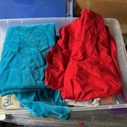  Various Cut Fabric Pieces And Scraps