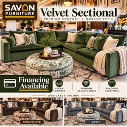 Velvet Jade Sectional 3PC