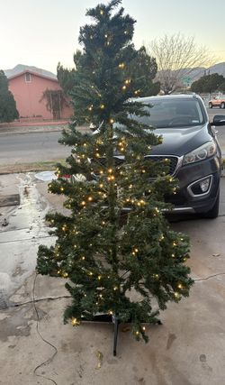 pre lit led alpine fir christmas tree 6.5