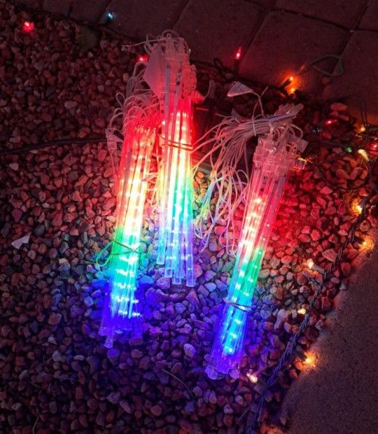 3 Sets Of LED Tube Lights/Meteor/Falling Lights