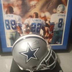 Emmitt Smith Autograph Official NFL Riddell Helmet