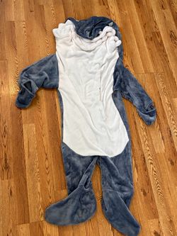 Footed kids shark Halloween Costume