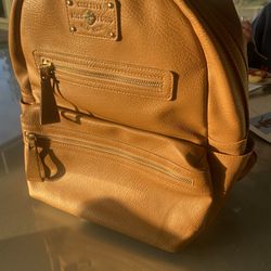 Brown Leather Diaper Bag