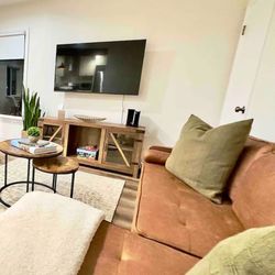 Suede L Shape Couch - no Rips /no Damage