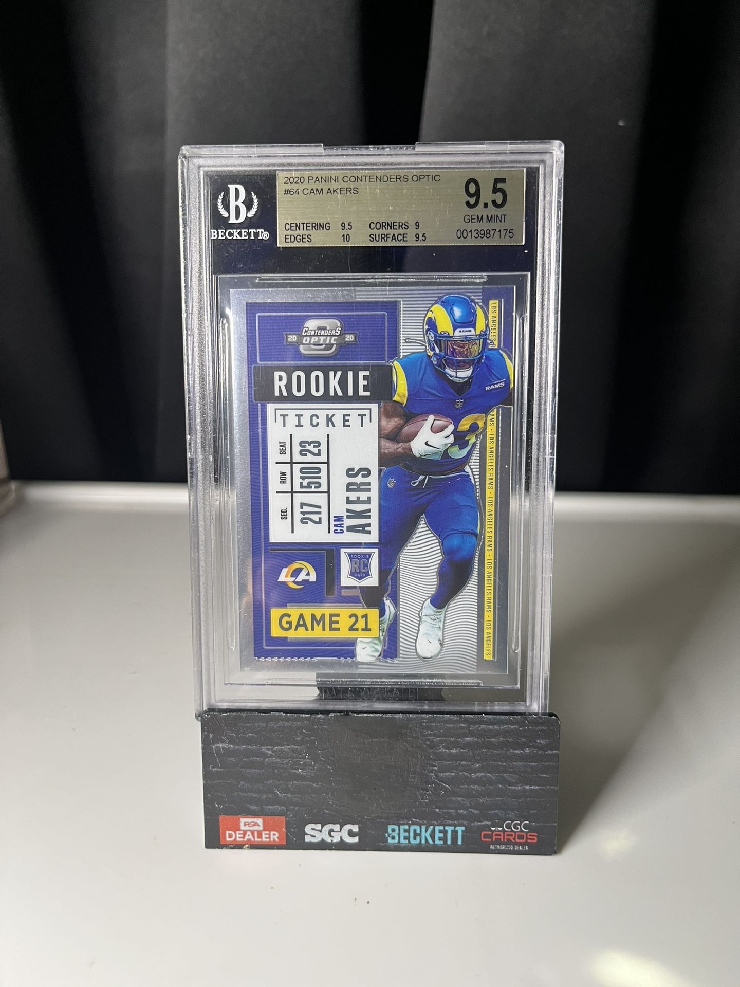 2020 PANINI CONTENDERS OPTIC #64 CAM AKERS LOS ANGELES RAMS 