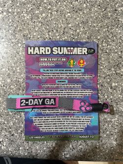 Hard Summer 2x 2 Day GA Wristbands