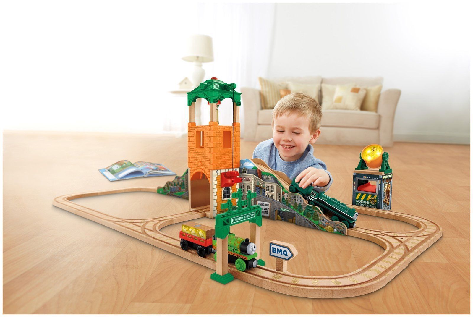 Rare Thomas & Friends Wooden Railway Sam and The Great Bell train set