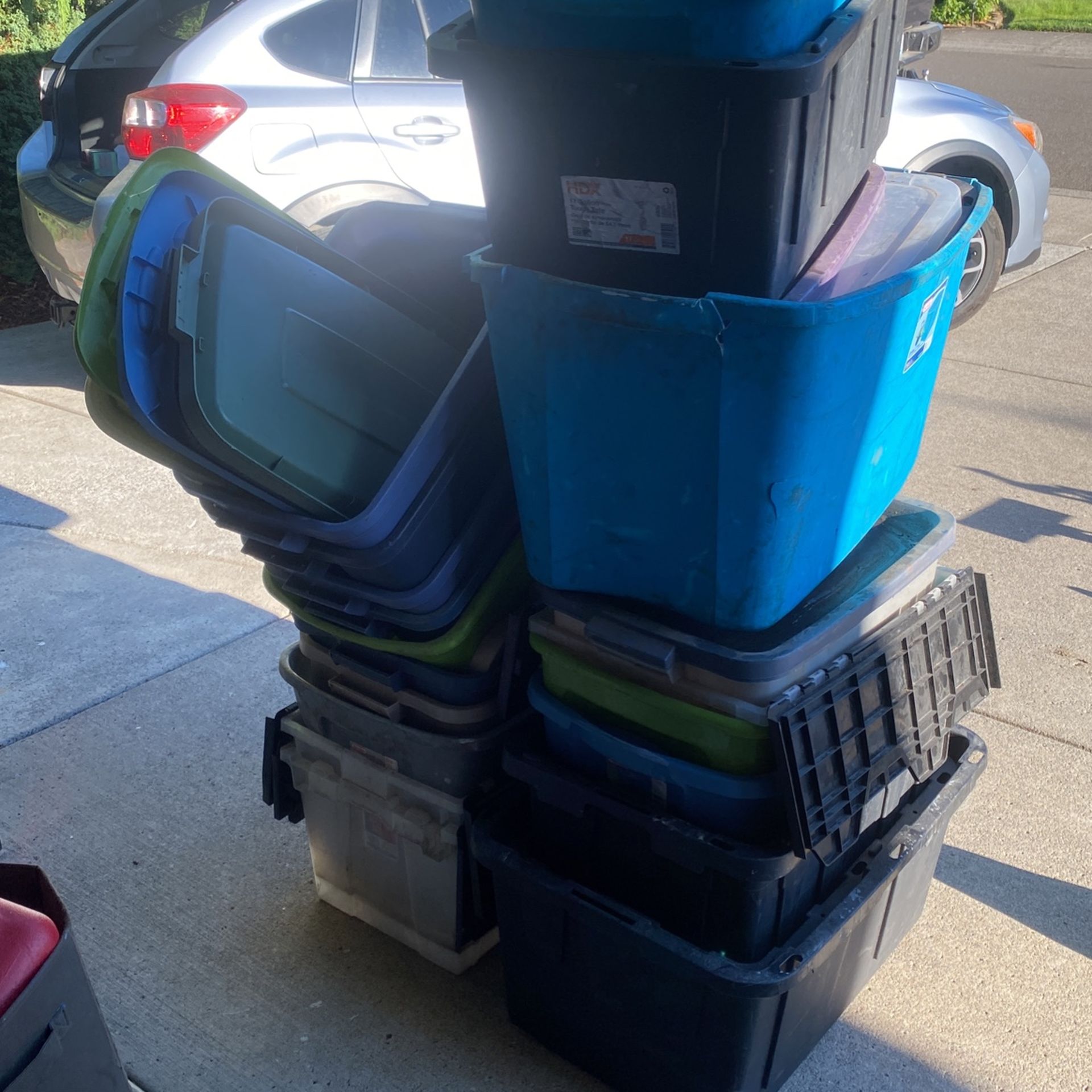 20x Storage Bins Dirty Used In Garage