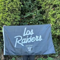 Los Raiders Black 3x5 House Flag Banner