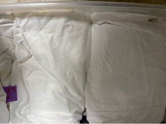 White bed sheets and pillows-king, queen and full