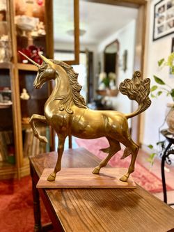 Large Brass Unicorn