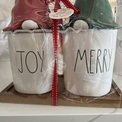 Rae Dunn Joy And Merry Canister Cellars