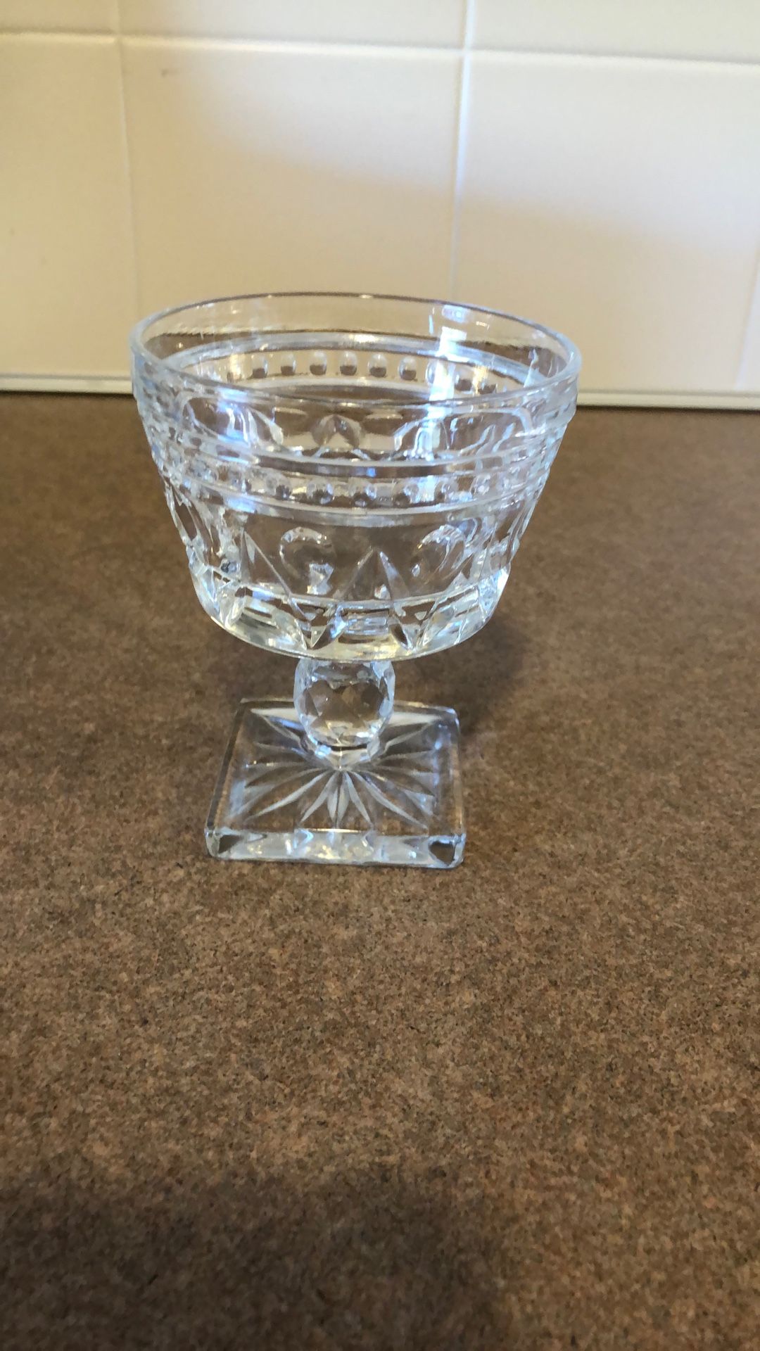 2 -Vtg Park Lane Clear Colony Footed Cocktail Glasses