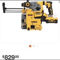 Dewalt 20V Max XR SDS Rotary Hammer With Hepa Dust Extractor