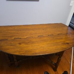 Double Hinged Circle Antique Table 