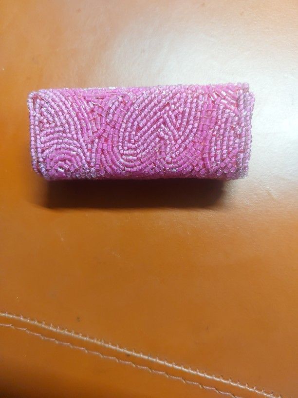 Lipstick Holder Pink Beaded IMC