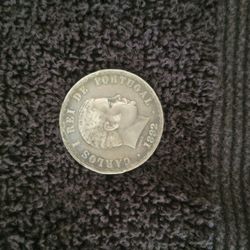 Silver Portugal 500 Reis 1892