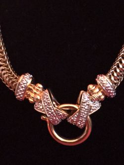 Beautiful Fashion Gold and Silver Necklace with a unique one of a kind design