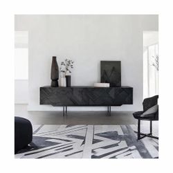 Design sense carved solid wood TV cabinet By Creature B Comforts (Retail 2359.99 + tax)
