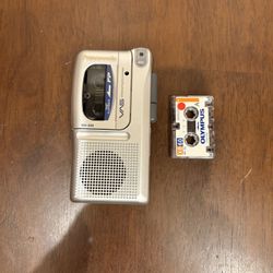 PANASONIC VAS RN-305 HANDHELD CASSETTE VOICE RECORDER VOICE ACTIVATED W/ 1 Tape