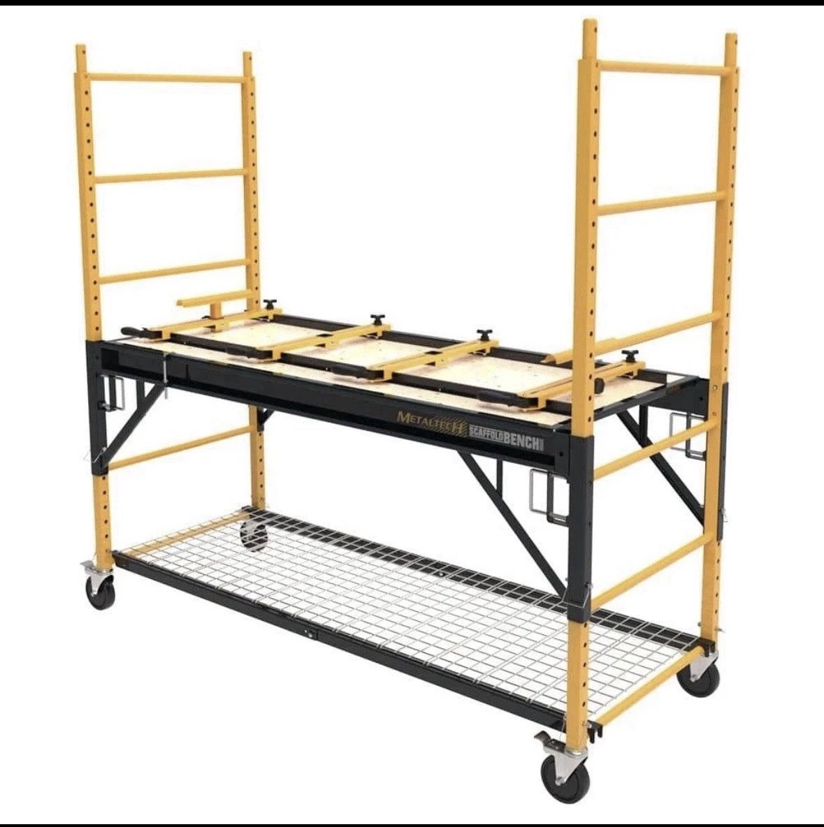 6.25 ft. H x.6.2 ft. W x 2.5 ft. D Heavy Duty 4-in-l Baker Style Rolling Scaffo