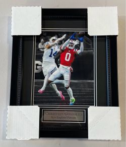 Christian Gonzalez New England Patriots INT 8x10 Matted Photo Framed 13x16