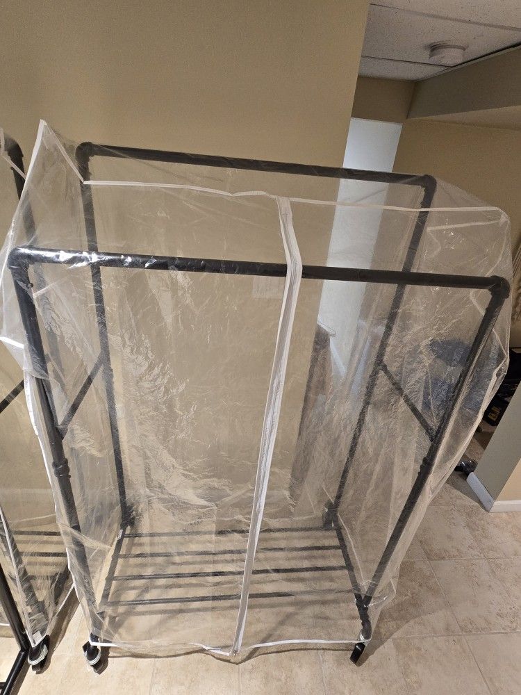 Double Clothing Rack - Portable 