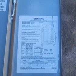 200 amp exterior siemens electrical meter socket  panel