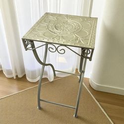 Folding Green Metal Plant Stand 