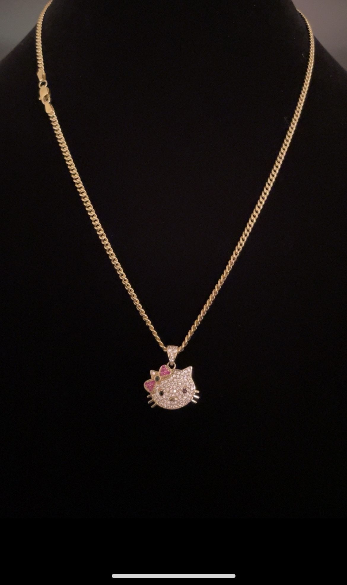 14kt Gold Kitty Miami Cuban Chain