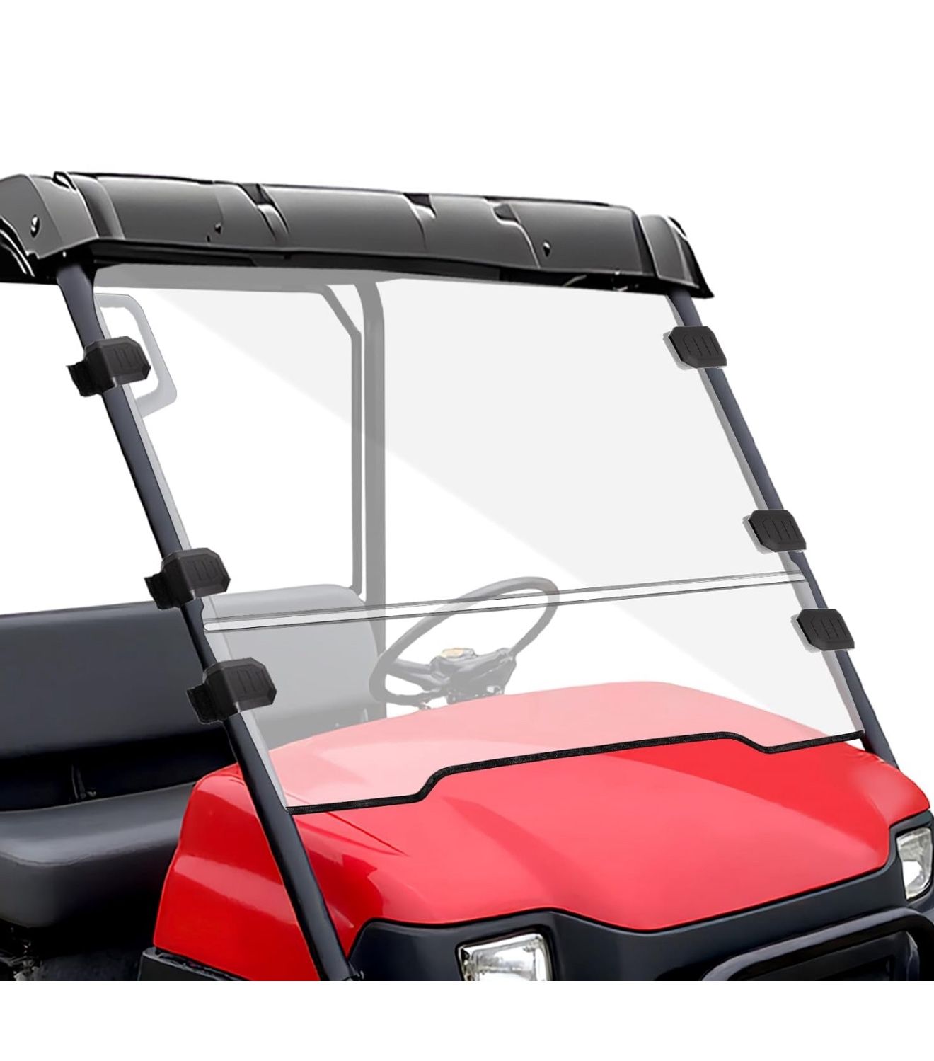 Front Windshield Compatible with Kawasaki Mule 3000 3010 2003-2013 Scratch-resistant Clear Full Windscreen for UTV Hard Coated 2-in-1 PC Window Heavy-