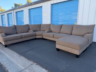 Brown Sectional Couch — Free Delivery —
