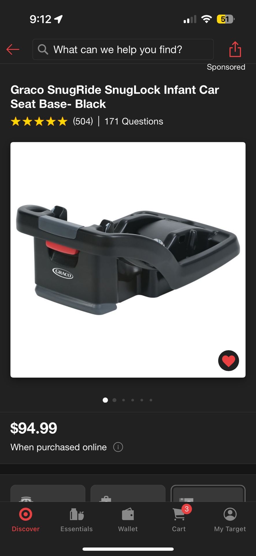 Car Seat Base Graco SnugRide Snuglock