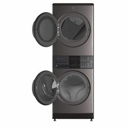 BRAND NEW Electrolux 4.5 cu. ft. Stacked Washer and 8.0 cu. ft. Gas Dryer Laundry Tower in Titanium with SmartBoost Premixing, RETAIL 2700