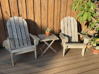 2 Adirondack Chairs & 1 Small Table