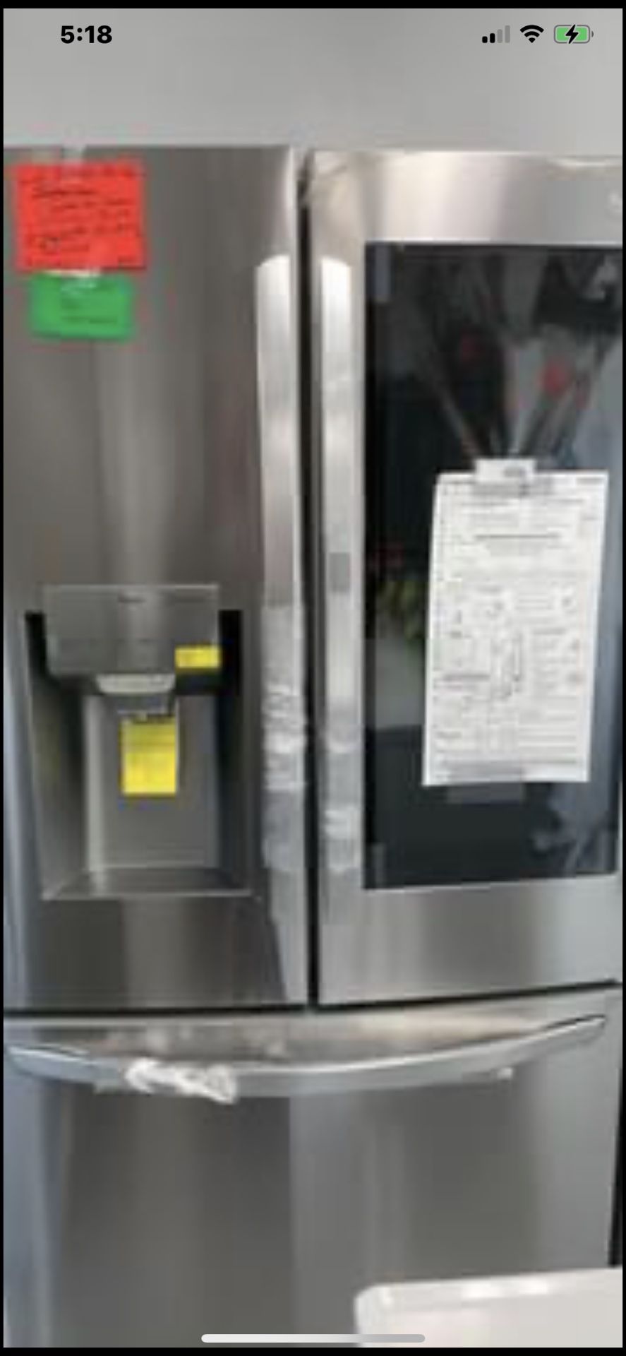 LG French door Counter Depth InstaView Door In Door Refrigerator