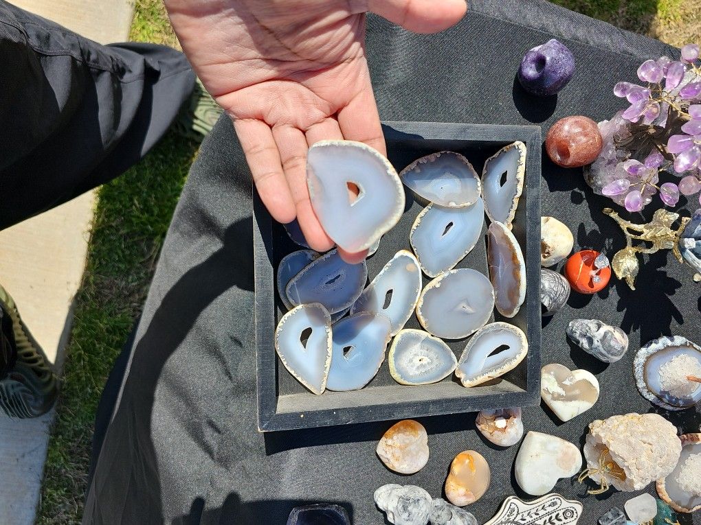 Sliced Agate Worry Stone