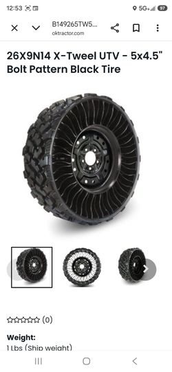UTV tweel 5 on 4.5 no air tire and wheel