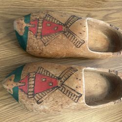 Wooden Shoes - Hand Carved & Painted - Reduced