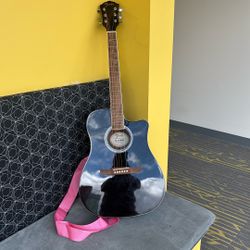 Black Fender FA-Series Electric Acoustic Guitar