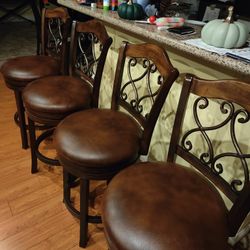 4 Counter Bar Stools Chairs Barstools 25"