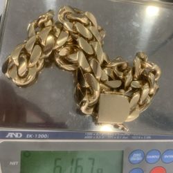 10K Gold Cuban Link Chain 24” — 616.7g
