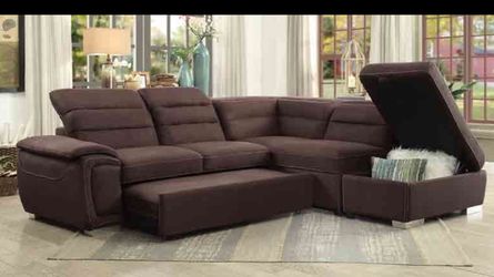 Sectional W/bed and ottoman