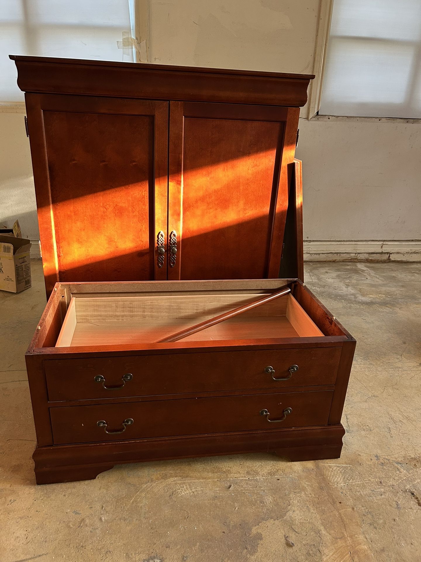 Armoire, Cherry/dark Wood 