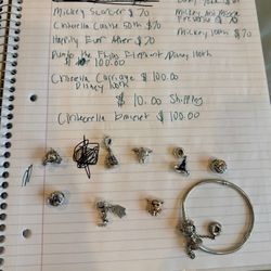 Disney Pandora Bracelet And Charms 