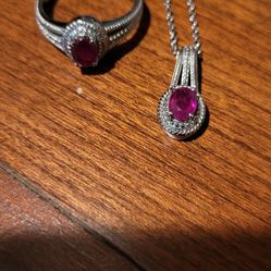 Jewelry- Ruby Necklace and Ring 