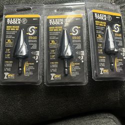 Brand New Klein Tool Step Bits Never Used 7/8- 1-1/8  Never Used 
