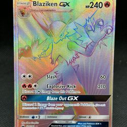 Blaziken Rainbow Rare Mint Condition Pokemon Card