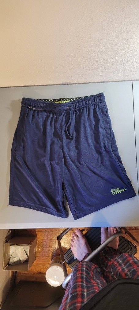 Super Dry Sport Gym Shorts With Reflective Material - Size Medium - Like New